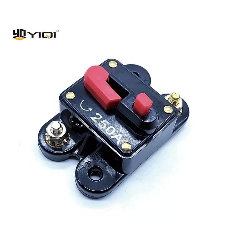 Robuuste 48V DC inline-stroomonderbreker met handmatige reset